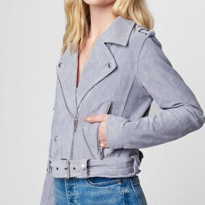 BLANK NYC - Cloud Grey Suede Moto Jacket - SM